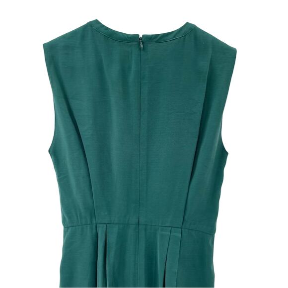 Club Monaco Kelly Green Sleeveless Faux Wrap Knee Length Casual Office Dress 00 - Picture 4 of 10